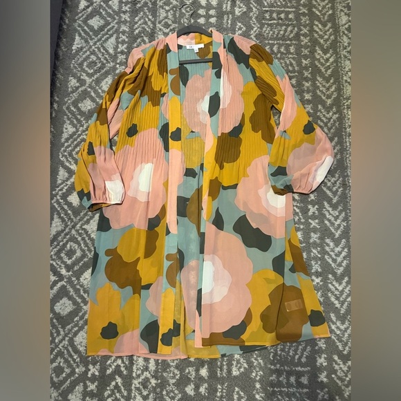 DR2 Pink and Green Long Sleeve kimono size XS/S but would fit up to an XL - Picture 6 of 8